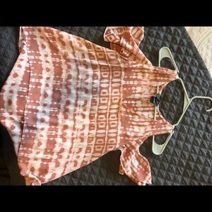 Pink and white Tank top